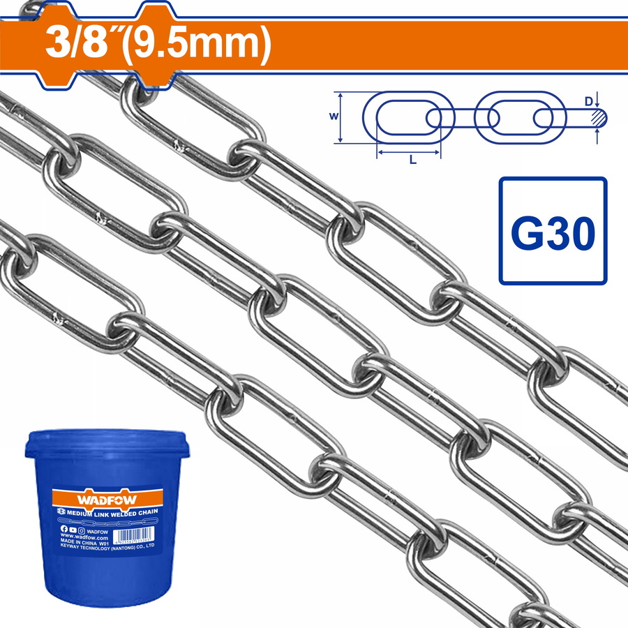 WADFOW ΑΛΥΣΙΔΑ ΓΑΛΒ. 9.5mm / 25Kg / 13m (WTLT1B09) WADFOW ΑΛΥΣΙΔΑ ΓΑΛΒ. 9.5mm / 25Kg / 13m (WTLT1B09)