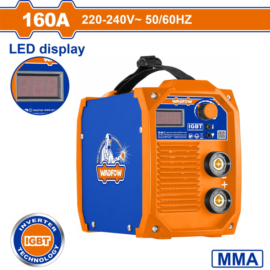 WADFOW ΗΛΕΚΤΡΟΚΟΛΛΗΣΗ INVERTER 230V / 160A-30% (WWD11601) WADFOW ΗΛΕΚΤΡΟΚΟΛΛΗΣΗ INVERTER 230V / 160A-30% (WWD11601)