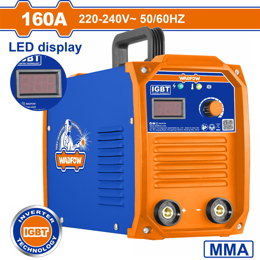 WADFOW ΗΛΕΚΤΡΟΚΟΛΛΗΣΗ INVERTER 230V / 160A-60% (WWD31601) WADFOW ΗΛΕΚΤΡΟΚΟΛΛΗΣΗ INVERTER 230V / 160A-60% (WWD31601)