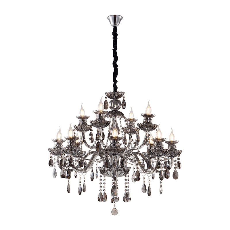 Artekko Chandelier Riky Πολυέλαιος 12φωτος Ανθρακί Κρύσταλλο (80x80x70)cm Artekko 023-3012 Artekko Chandelier Riky Πολυέλαιος 12φωτος Ανθρακί Κρύσταλλο (80x80x70)cm Artekko 023-3012