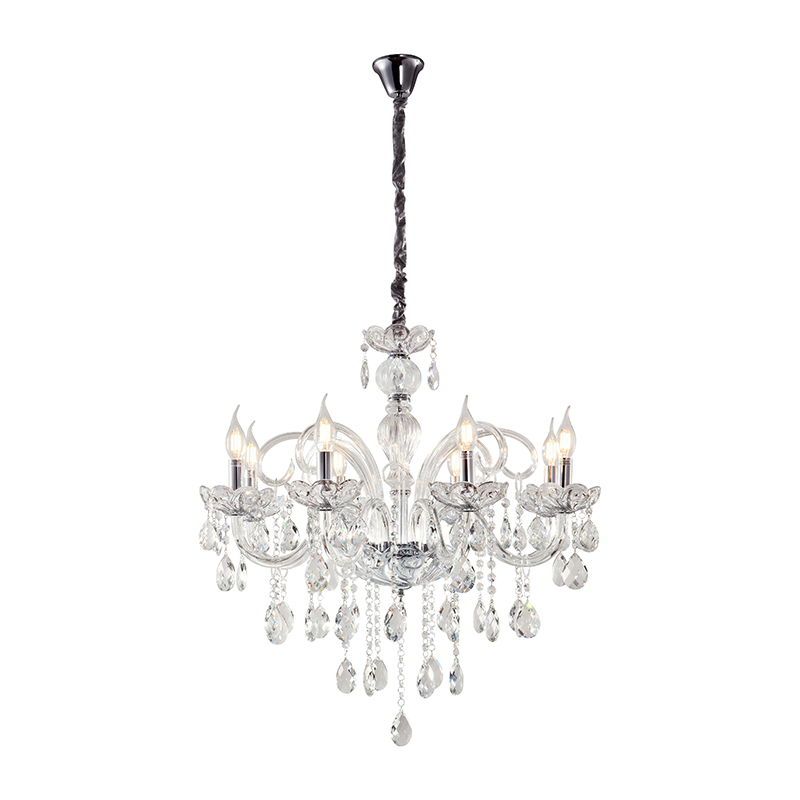 Artekko Chandelier Nouli Πολυέλαιος 8φωτος Διάφανο Κρύσταλλο (70x70x70)cm Artekko 023-3031 Artekko Chandelier Nouli Πολυέλαιος 8φωτος Διάφανο Κρύσταλλο (70x70x70)cm Artekko 023-3031