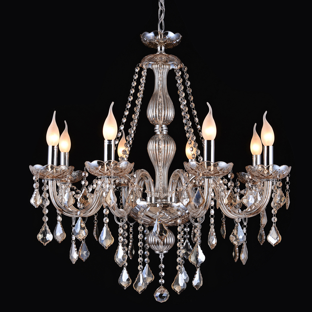 Artekko Chandelier Luna Πολυέλαιος 8φωτος Σαμπανιζέ Κρύσταλλο (70x70x80)cm Artekko 023-3145-A Artekko Chandelier Luna Πολυέλαιος 8φωτος Σαμπανιζέ Κρύσταλλο (70x70x80)cm Artekko 023-3145-A
