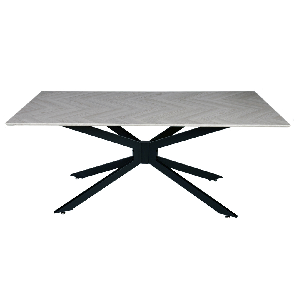 Artekko Daeron MDF Λευκό Τραπέζι με Μεταλλικά Πόδια (180x90x75)cm Artekko 047-6224 Artekko Daeron MDF Λευκό Τραπέζι με Μεταλλικά Πόδια (180x90x75)cm Artekko 047-6224