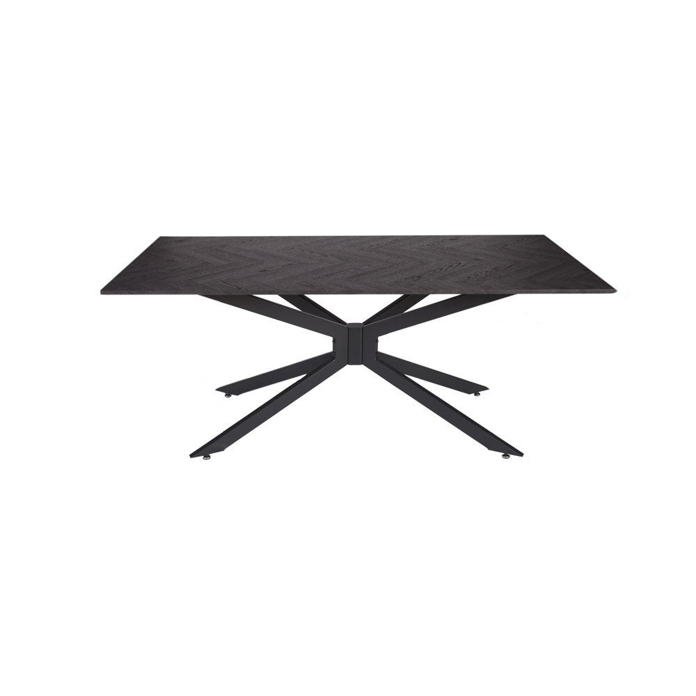 Artekko Daeron MDF Μαύρο Τραπέζι με Μεταλλικά Πόδια (180x90x75)cm Artekko 047-6226 Artekko Daeron MDF Μαύρο Τραπέζι με Μεταλλικά Πόδια (180x90x75)cm Artekko 047-6226