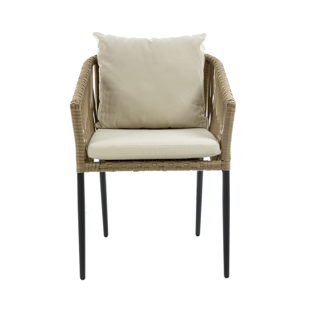 Artekko Καρέκλα από ψάθινο Ρατάν με μαξιλάρι (57x63x42)cm Artekko 248-4005