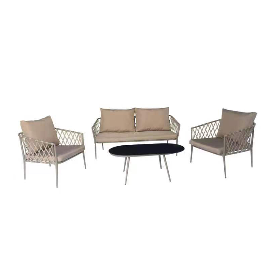 Artekko Rattan Καναπές (160x75x72)cm 2x Πολυθρόνες (76x75x72)cm Τραπέζι με Τζάμι (110x55x42)cm με Πλαστικ Κορδόνι Μεταλλικό Σκελετό Γκρι και Γκρι Μαξιλάρι Σετ/4 Artekko 248-6004 Artekko Rattan Καναπές (160x75x72)cm 2x Πολυθρόνες (76x75x72)cm Τραπέζι με Τζάμι (110x55x42)cm με Πλαστικ Κορδόνι Μεταλλικό Σκελετό Γκρι και Γκρι Μαξιλάρι Σετ/4 Artekko 248-6004