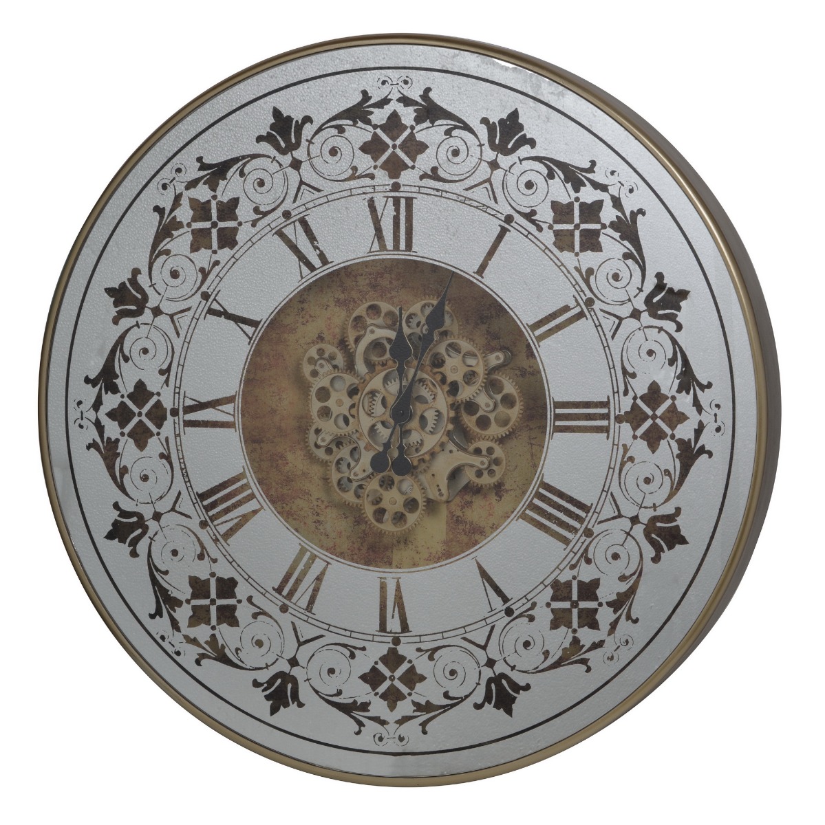 Artekko Clock Ρολόι Τοίχου με Καθρέφτη MDF Γυαλί Μπρονζέ (81.8×10.2×81.8)cm Artekko 38535-2 Artekko Clock Ρολόι Τοίχου με Καθρέφτη MDF Γυαλί Μπρονζέ (81.8×10.2×81.8)cm Artekko 38535-2