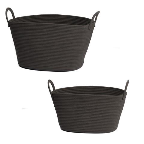Artekko Lorne Καλάθια Πλεκτά Ανθρακί (58x38x37)cm Σετ/2 Artekko 40690-GRAY Artekko Lorne Καλάθια Πλεκτά Ανθρακί (58x38x37)cm Σετ/2 Artekko 40690-GRAY