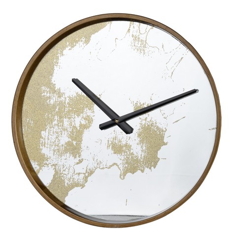 Artekko Echo Ρολόι Τοίχου Χρυσό με Καθρέφτη (37.5×37.5×4.7)cm Artekko 42429 Artekko Echo Ρολόι Τοίχου Χρυσό με Καθρέφτη (37.5×37.5×4.7)cm Artekko 42429