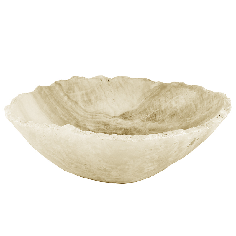 Artekko Onix Διακοσμητικό Μπολ από Όνυχα Μπεζ (25x20x10)cm Artekko 44333