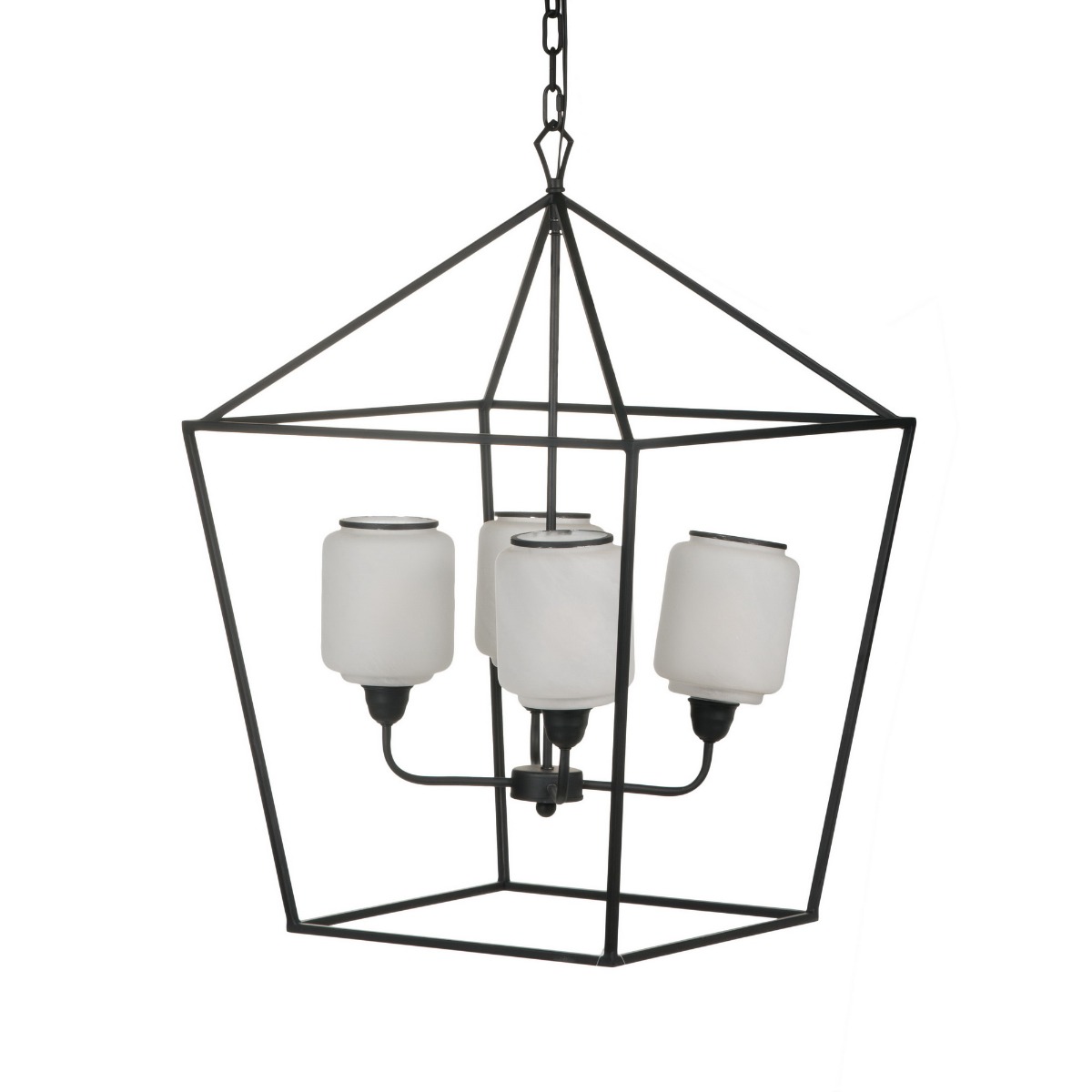 Artekko Chandelier Φωτιστικό Οροφής Πολυέλαιος Μέταλλο Μαύρο (55x55x85)cm Artekko 44417-DS