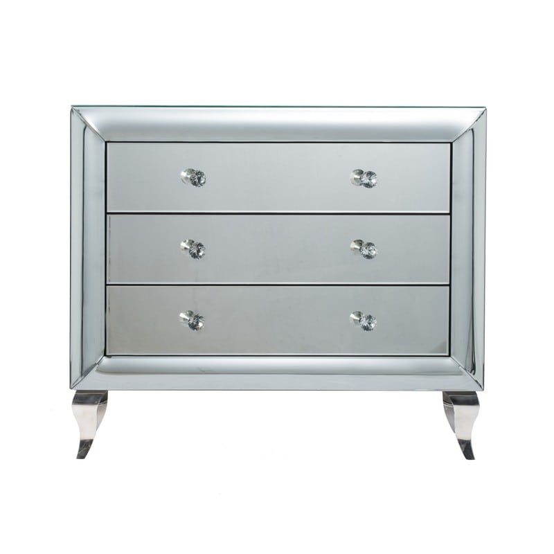 Artekko Oyaem MDF and Mirror Ασημί Συρταριέρα (100x39x86)cm Artekko 44530 Artekko Oyaem MDF and Mirror Ασημί Συρταριέρα (100x39x86)cm Artekko 44530