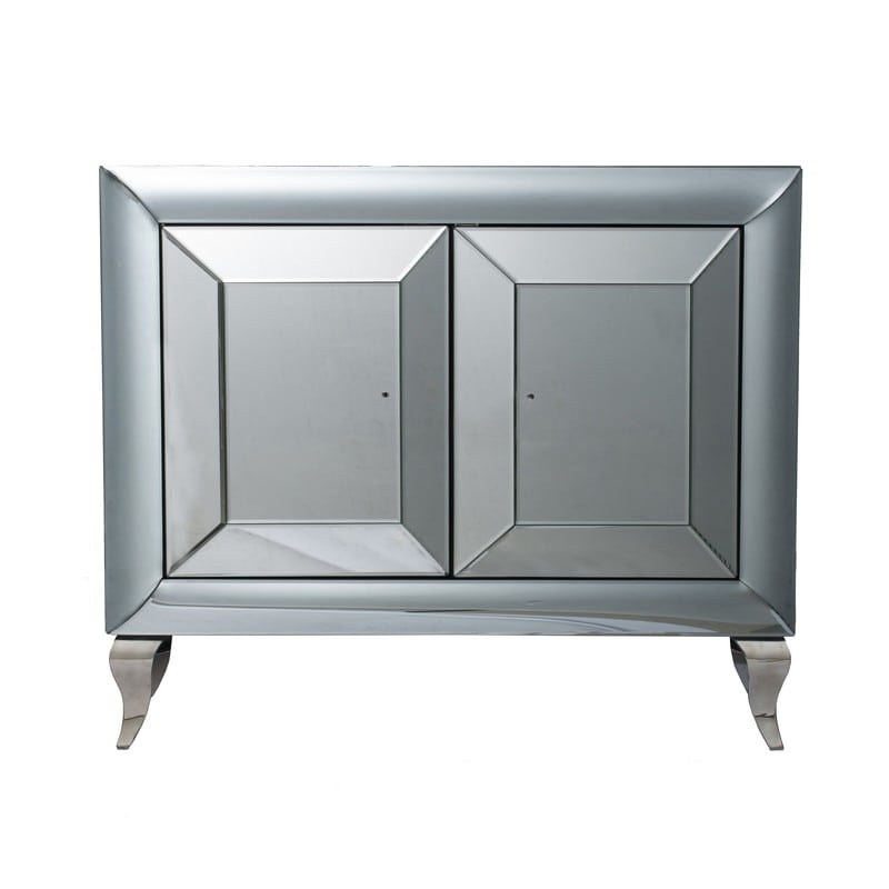 Artekko Sherde MDF Wood and Mirror Storage Cabinet (100x39x86)cm Artekko 44531 Artekko Sherde MDF Wood and Mirror Storage Cabinet (100x39x86)cm Artekko 44531