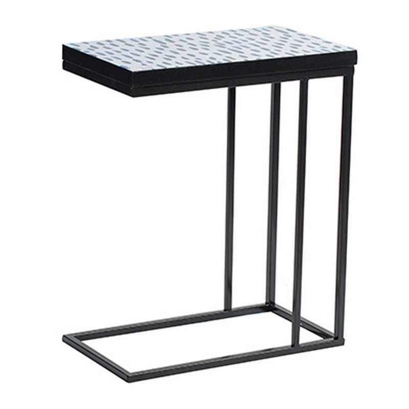 Artekko Ublaox Τραπέζι Βοηθητικό Πουα Μαύρο-Μπλέ (45x45x68)cm Artekko 44730 Artekko Ublaox Τραπέζι Βοηθητικό Πουα Μαύρο-Μπλέ (45x45x68)cm Artekko 44730