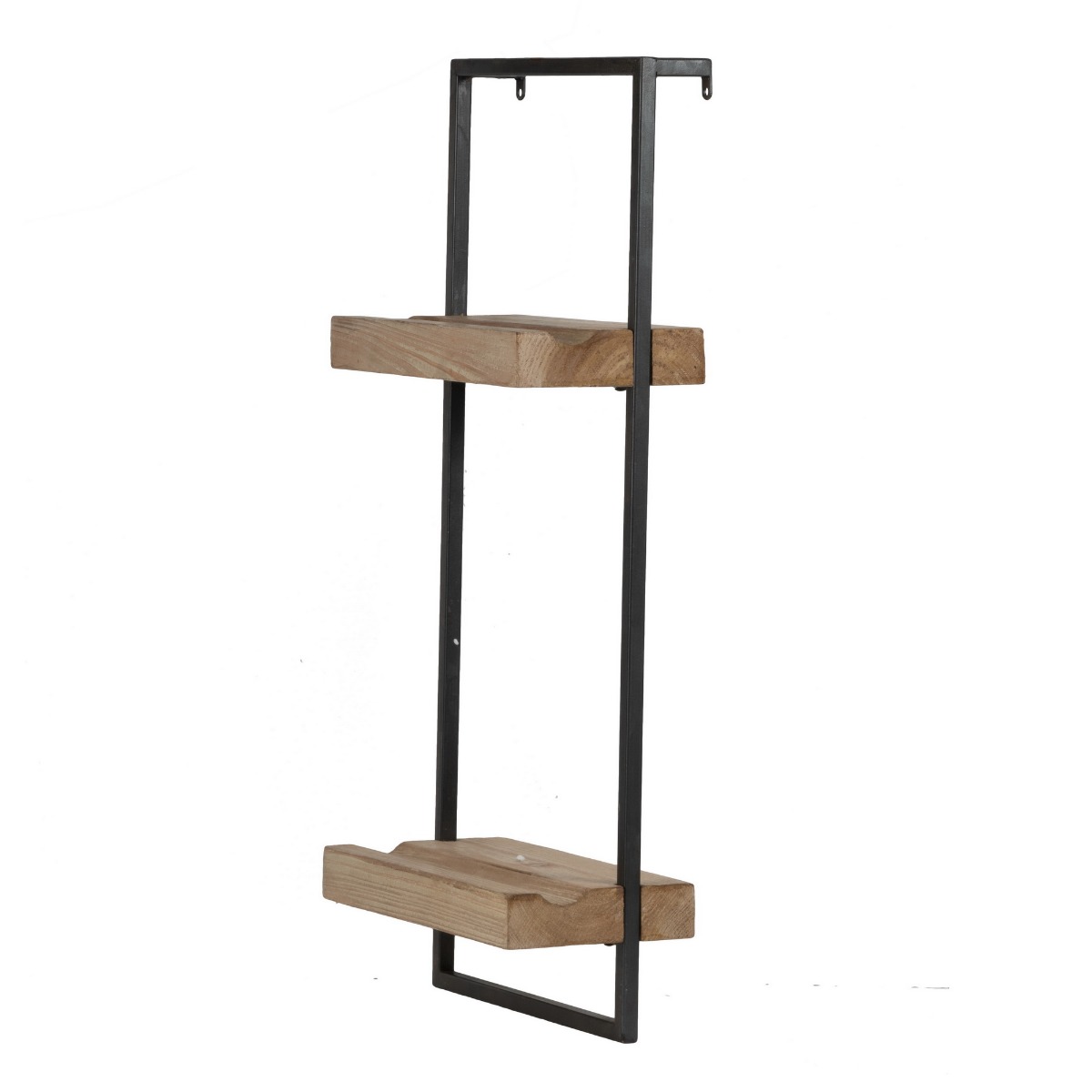 Artekko Shelves Ράφι Τοίχου με 2 Επίπεδα Μέταλλο Ξύλο Μάυρο Καφέ (30x15x69)cm Artekko 44748 Artekko Shelves Ράφι Τοίχου με 2 Επίπεδα Μέταλλο Ξύλο Μάυρο Καφέ (30x15x69)cm Artekko 44748