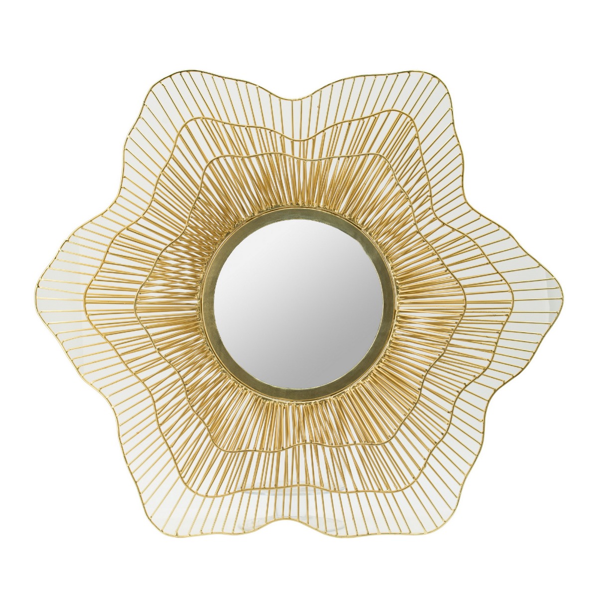 Artekko Mirror Καθρέπτης Τοίχου Μέταλλο Γυαλί Χρυσό (68.6x6x68.6)cm Artekko 45065 Artekko Mirror Καθρέπτης Τοίχου Μέταλλο Γυαλί Χρυσό (68.6x6x68.6)cm Artekko 45065
