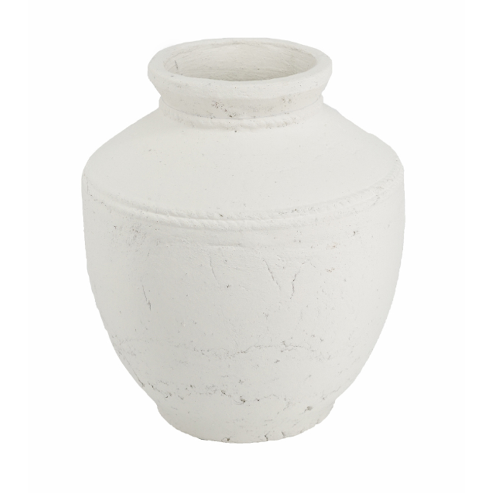 Artekko Antique Βάζο από Τερακότα Λευκό (30x30x35)cm Artekko 460273 Artekko Antique Βάζο από Τερακότα Λευκό (30x30x35)cm Artekko 460273