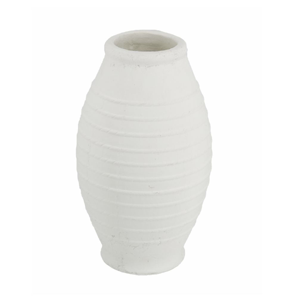 Artekko Antique Βάζο από Τερακότα Λευκό (28x28x50)cm Artekko 460276 Artekko Antique Βάζο από Τερακότα Λευκό (28x28x50)cm Artekko 460276