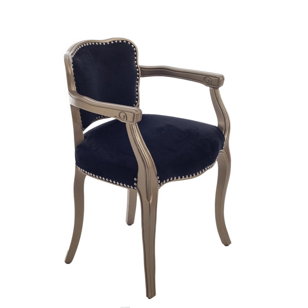 Artekko Royal Πολυθρόνα με Βελούδο Χρυσό Μαύρο (56.6×52.1×75.7)cm Artekko 47995 Artekko Royal Πολυθρόνα με Βελούδο Χρυσό Μαύρο (56.6×52.1×75.7)cm Artekko 47995