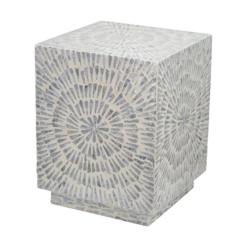 Artekko Ivory Τραπέζι Βοηθητικό Σκαμπό MDF Capiz Μπεζ (35x35x45)cm Artekko 49923 Artekko Ivory Τραπέζι Βοηθητικό Σκαμπό MDF Capiz Μπεζ (35x35x45)cm Artekko 49923