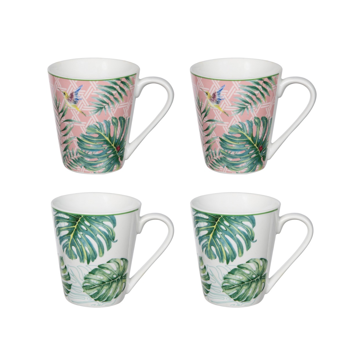 Artekko Tropical Κούπες με Φύλλα Πήλινες Πράσινο (12x8x10)cm Σετ/4 Artekko 60032 Artekko Tropical Κούπες με Φύλλα Πήλινες Πράσινο (12x8x10)cm Σετ/4 Artekko 60032