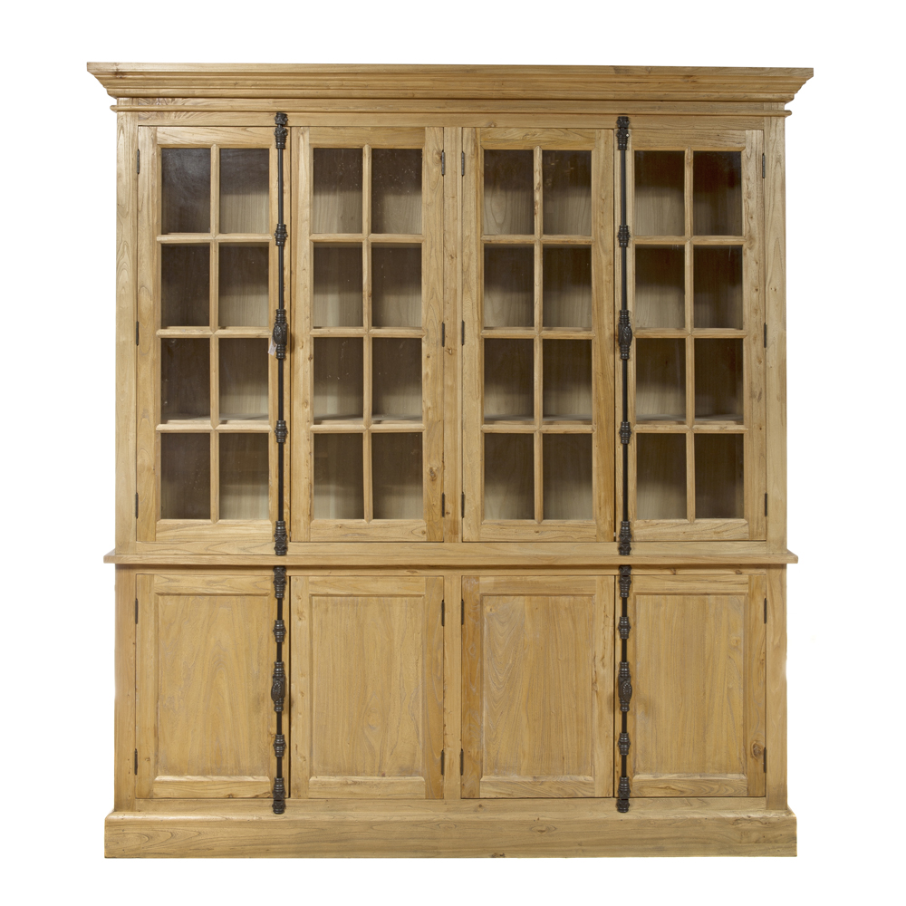 Artekko Βιτρίνα με ντουλάπι από ξύλο μασίφ (200x45x220)cm Artekko 617-0257 Artekko Βιτρίνα με ντουλάπι από ξύλο μασίφ (200x45x220)cm Artekko 617-0257