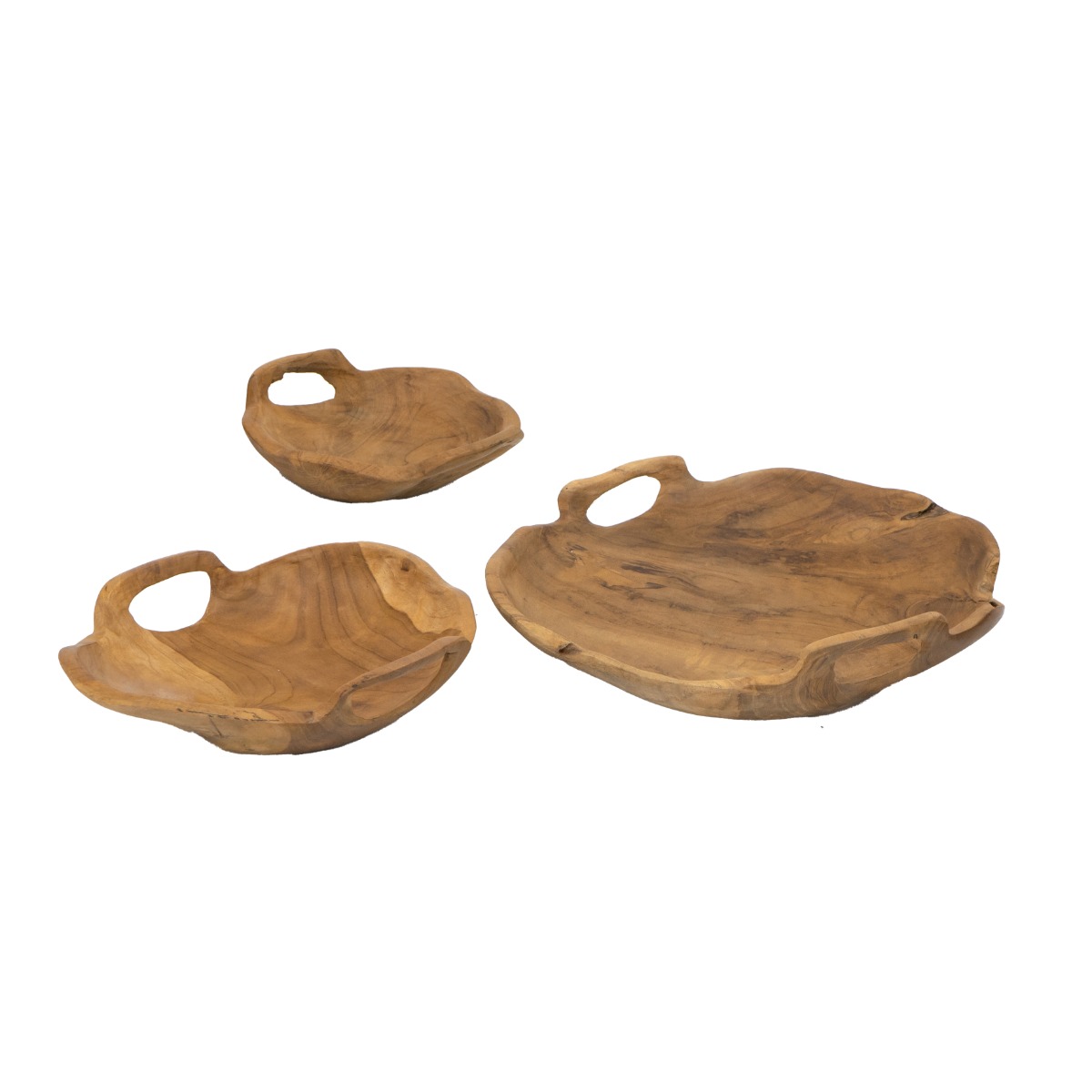 Artekko Woody Μπολ από Ξύλο Teak Φυσική Απόχρωση (40x40x8)cm (30x30x8)cm (21x21x6.5)cm Σετ/3 Artekko 70629 Artekko Woody Μπολ από Ξύλο Teak Φυσική Απόχρωση (40x40x8)cm (30x30x8)cm (21x21x6.5)cm Σετ/3 Artekko 70629