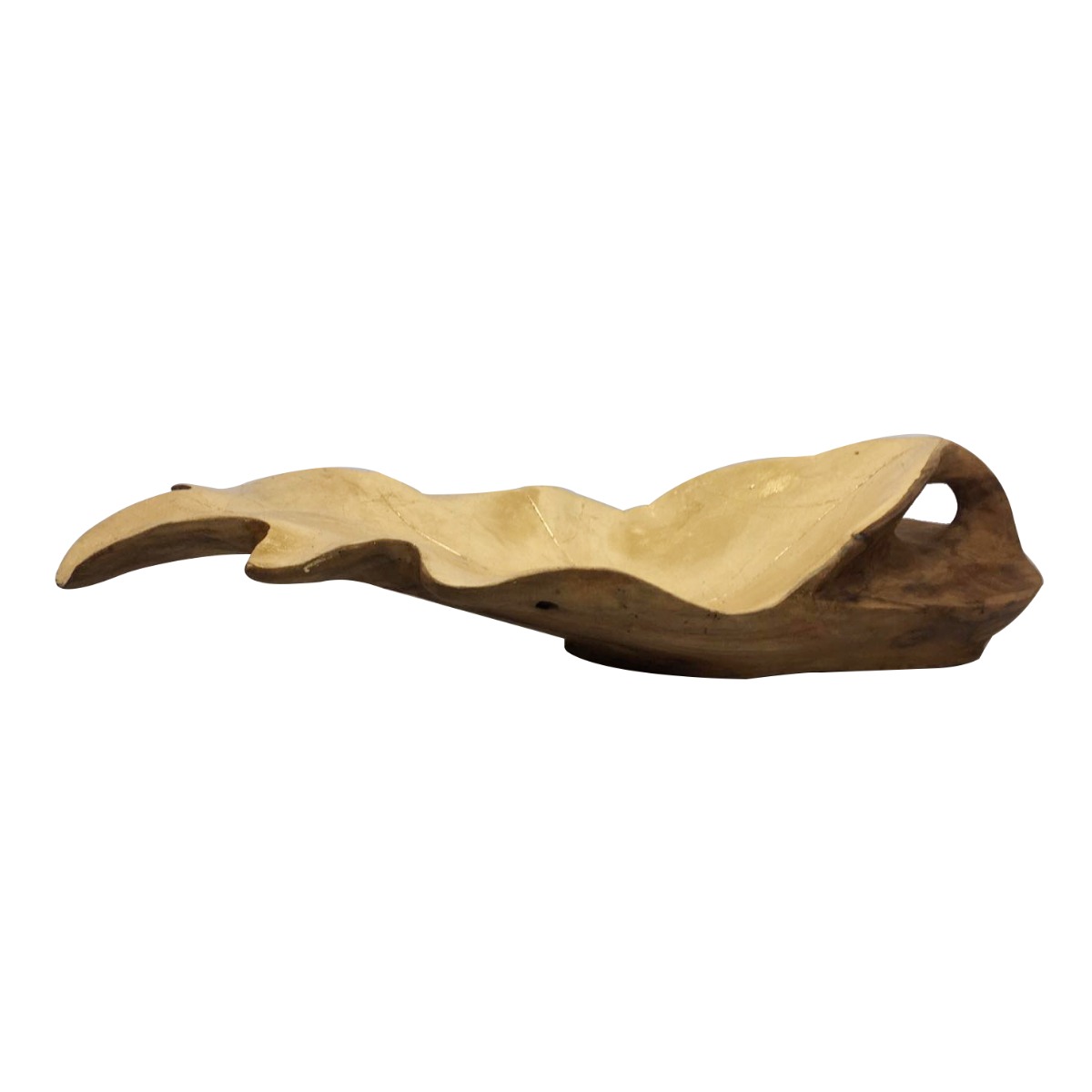 Artekko Woody Διακοσμητική Πιατέλα από Ξύλο Teak Φυσική Απόχρωση Χρυσό (50x25x20)cm Artekko 70649 Artekko Woody Διακοσμητική Πιατέλα από Ξύλο Teak Φυσική Απόχρωση Χρυσό (50x25x20)cm Artekko 70649