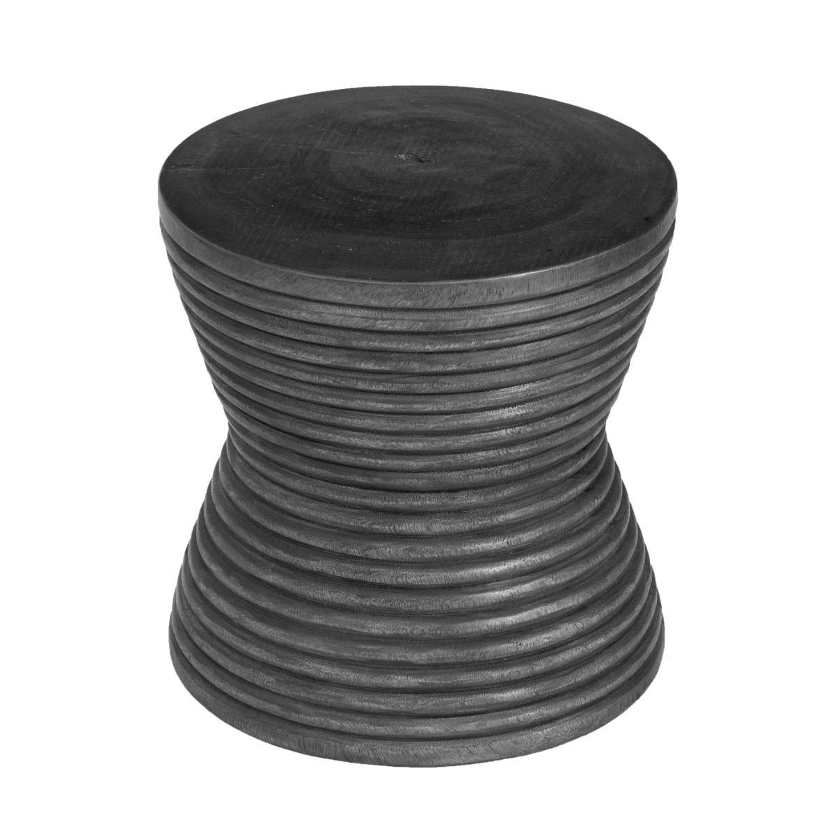 Artekko Woody Βοηθητικό Τραπέζι από Ξύλο Suar Μαύρο (42x42x42)cm Artekko 72320