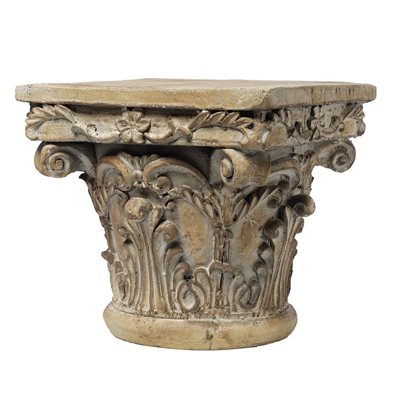Artekko Pedestal Διακοσμητικό Βάθρο Ανθοστήλη από Μαγνήσιο Μπεζ (25.4×25.4×22.9)cm Artekko 73379 Artekko Pedestal Διακοσμητικό Βάθρο Ανθοστήλη από Μαγνήσιο Μπεζ (25.4×25.4×22.9)cm Artekko 73379