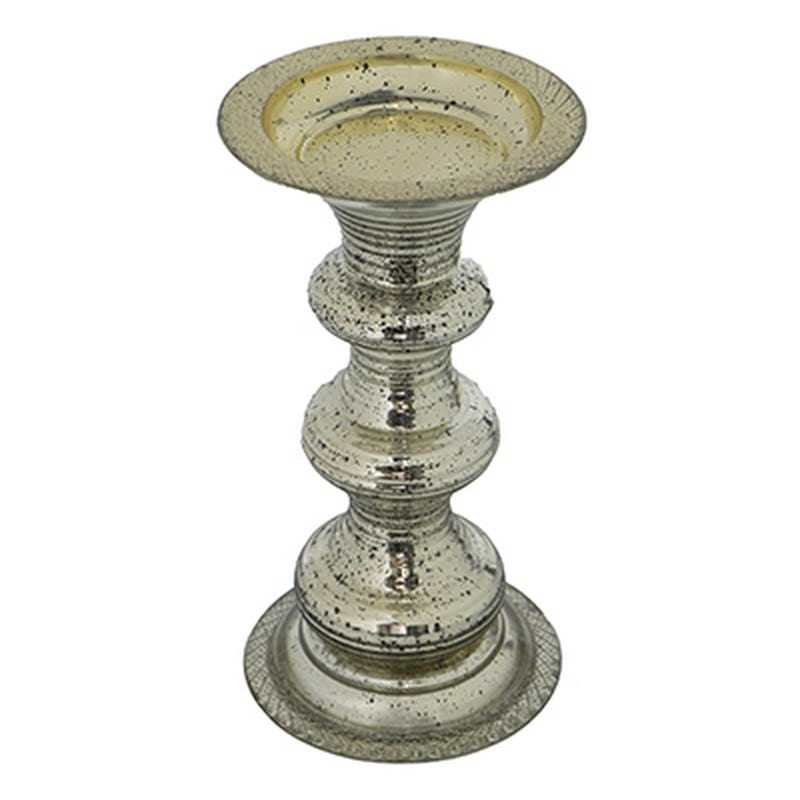 Artekko Pillar Κηροπήγιο Γυάλινο Ασημί (15.6×15.6×30)cm Artekko 77254 Artekko Pillar Κηροπήγιο Γυάλινο Ασημί (15.6×15.6×30)cm Artekko 77254