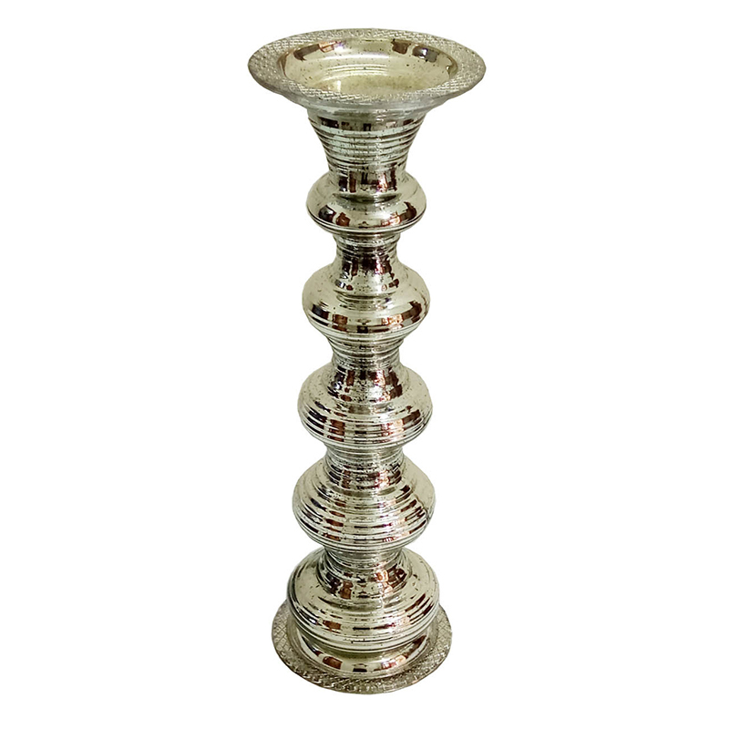 Artekko Pillar Κηροπήγιο Γυάλινο Ασημί (15.6×15.6×47.5)cm Artekko 77256 Artekko Pillar Κηροπήγιο Γυάλινο Ασημί (15.6×15.6×47.5)cm Artekko 77256