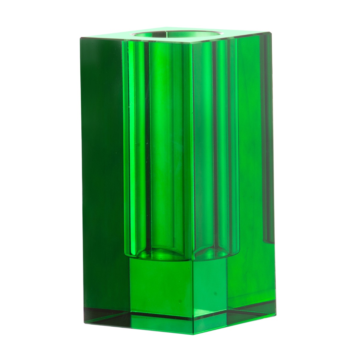 Artekko Greenish Διακοσμητικό Δοχείο Βάζο Γυαλί Πράσινο (10x10x20)cm Artekko 77387-GREE
