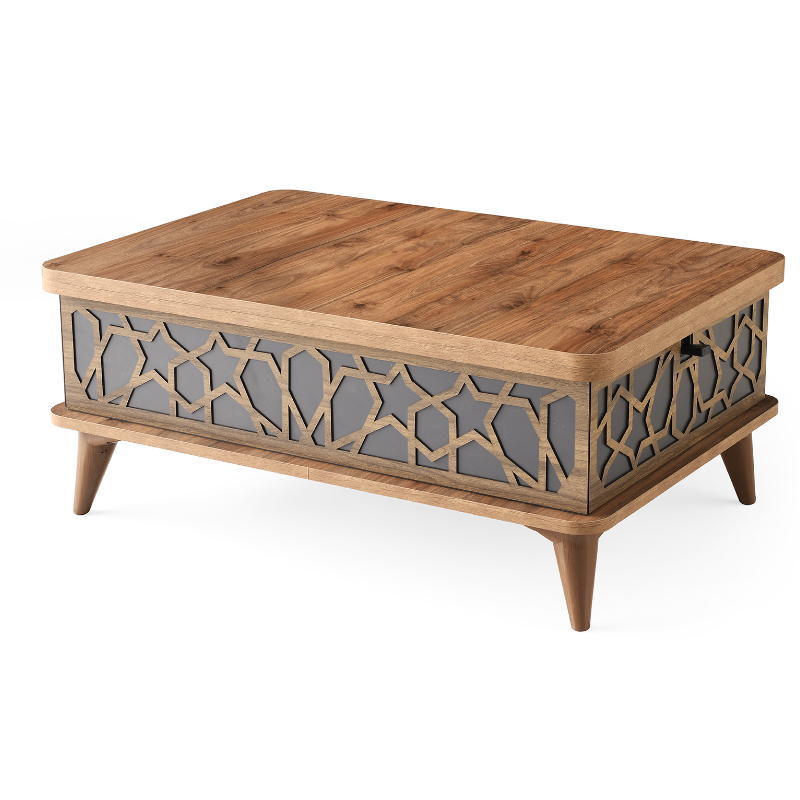 Artekko Ada MDF Τραπέζι Σαλονιού (90x60x38)cm Επεκτεινόμενο σε Τραπεζαρία σε Καφέ με Γκρι (120x90x70)cm Artekko 783-0033 Artekko Ada MDF Τραπέζι Σαλονιού (90x60x38)cm Επεκτεινόμενο σε Τραπεζαρία σε Καφέ με Γκρι (120x90x70)cm Artekko 783-0033