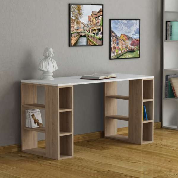 Artekko Elex Γραφείο Ξύλινο με Ράφια (140x60x75)cm Artekko 783-0055 Artekko Elex Γραφείο Ξύλινο με Ράφια (140x60x75)cm Artekko 783-0055