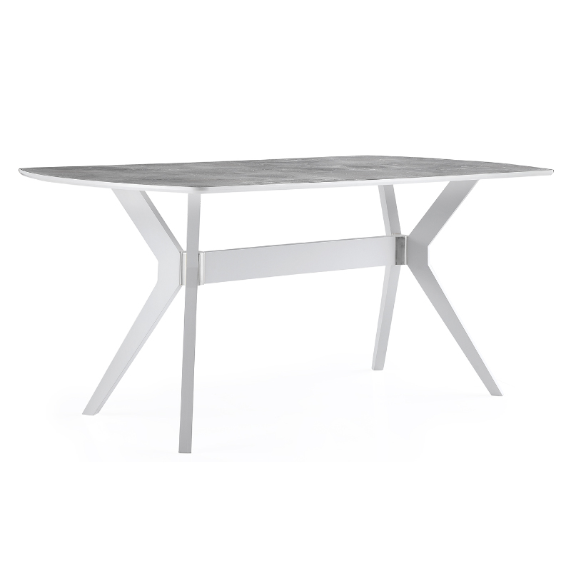 Artekko Ares Τραπέζι με Plexiglass/MDF Εφέ Μαρμάρου και Μεταλλική Βάση Άσπρα Πόδια (183x93x75)cm Artekko 783-0078 Artekko Ares Τραπέζι με Plexiglass/MDF Εφέ Μαρμάρου και Μεταλλική Βάση Άσπρα Πόδια (183x93x75)cm Artekko 783-0078