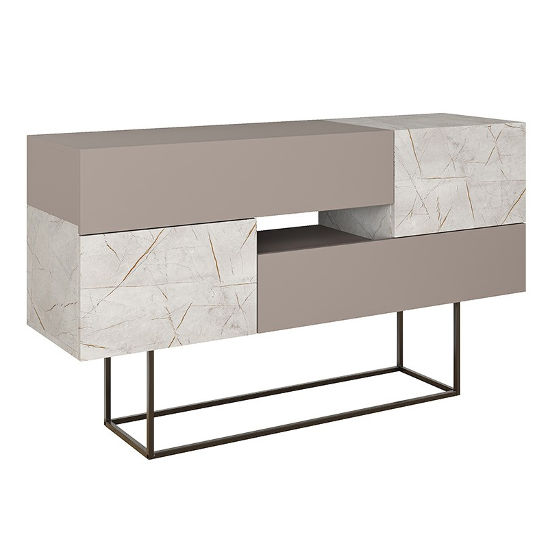 Artekko Eros Mocha Μπουφές MDF/Μέταλλο Γκρι/Λευκό (145x40x82)cm Artekko 783-0120 Artekko Eros Mocha Μπουφές MDF/Μέταλλο Γκρι/Λευκό (145x40x82)cm Artekko 783-0120