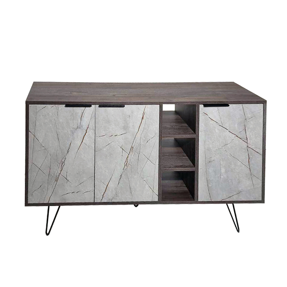 Artekko Clara Μπουφές MDF/Μεταλλικό Γκρι/Καφέ (145x40x82)cm M.K.20985.7 Artekko 783-0124 Artekko Clara Μπουφές MDF/Μεταλλικό Γκρι/Καφέ (145x40x82)cm M.K.20985.7 Artekko 783-0124