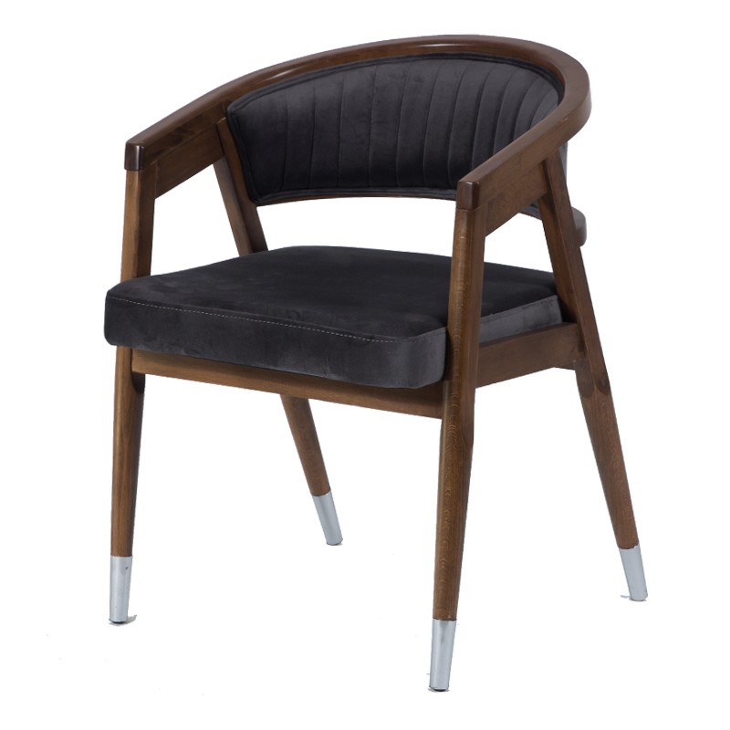 Artekko Καρέκλα SILVA FABRIC καρυδί ξύλο με μαύρο ύφασμα (50x50x70)cm Artekko 783-1506 Artekko Καρέκλα SILVA FABRIC καρυδί ξύλο με μαύρο ύφασμα (50x50x70)cm Artekko 783-1506