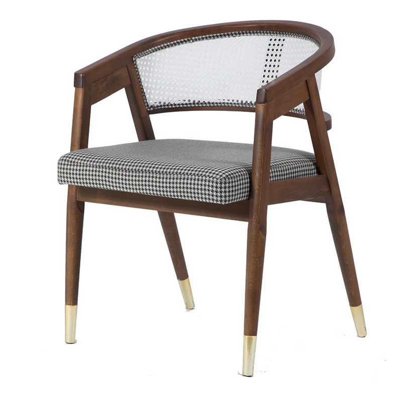 Artekko Καρέκλα SILVA RATTAN καρυδί ξύλο ύφασμα (50x50x70)cm Artekko 783-1507 Artekko Καρέκλα SILVA RATTAN καρυδί ξύλο ύφασμα (50x50x70)cm Artekko 783-1507