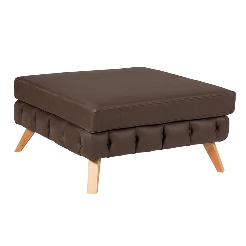 Artekko Σκαμπώ NIL 90x90x47 ύφασμα KESTANE 0872 και ξύλινα πόδια Artekko 783-7158