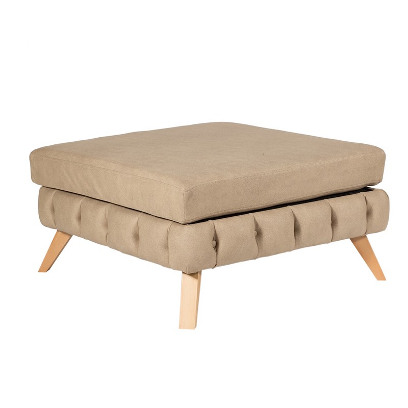 Artekko Σκαμπώ NIL 90x90x47 ύφασμα VENA 03 και ξύλινα πόδια Artekko 783-7160
