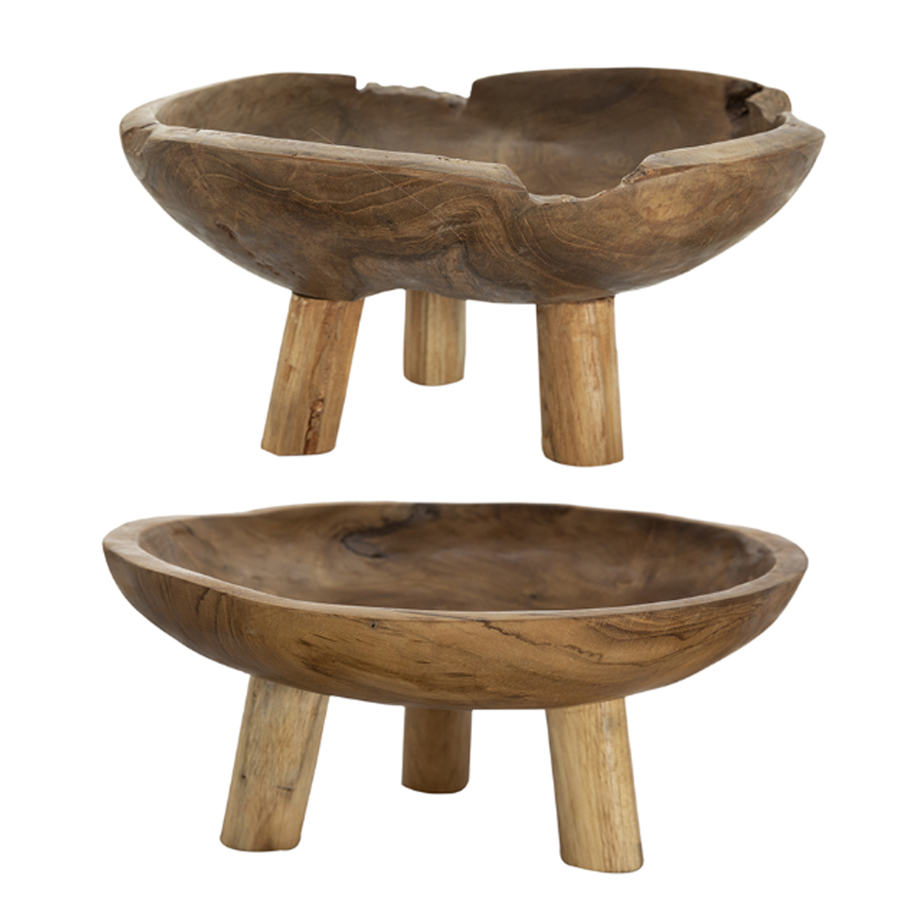 Artekko Woody Μπολ Διακοσμητικό από Ξύλο Teak Φυσικό Σετ/2 Artekko 78339 Artekko Woody Μπολ Διακοσμητικό από Ξύλο Teak Φυσικό Σετ/2 Artekko 78339