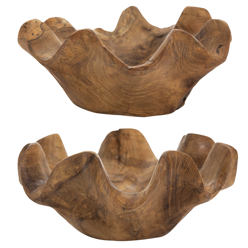 Artekko Woody Μπολ Διακοσμητικό από Ξύλο Teak (22x22x10)cm Σετ/2 Artekko 78340 Artekko Woody Μπολ Διακοσμητικό από Ξύλο Teak (22x22x10)cm Σετ/2 Artekko 78340