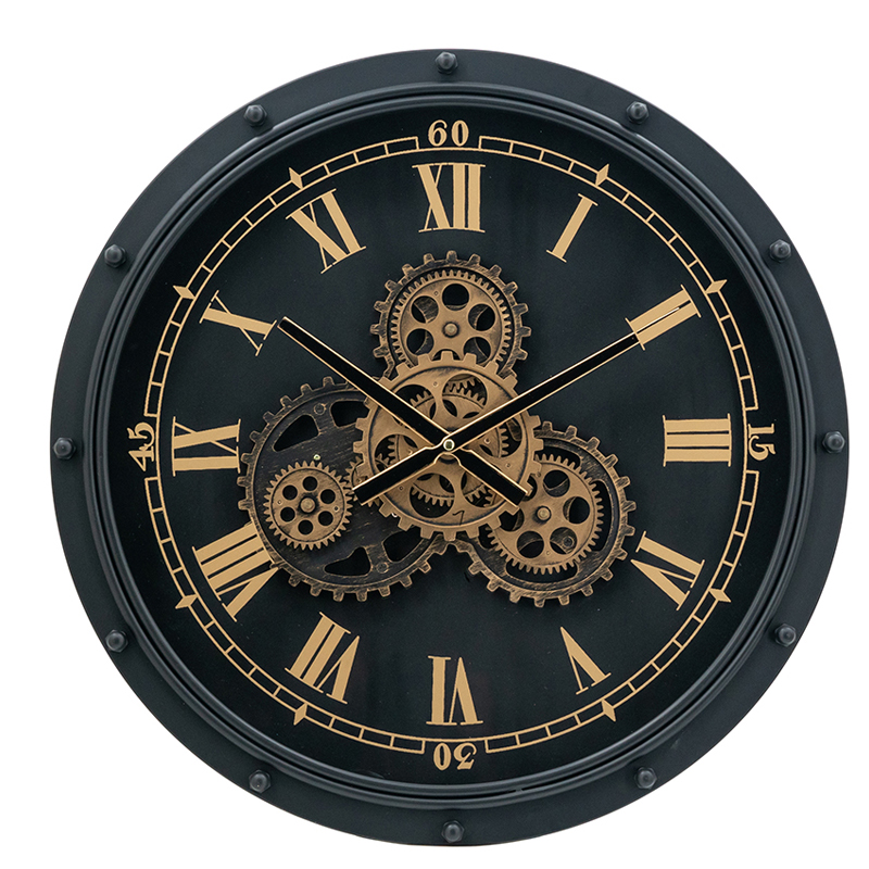 Artekko Clock Ρολόι Τοίχου Μέταλλο Γυαλί Μαύρο Χρυσό (50x50x9)cm Artekko 78669-DS Artekko Clock Ρολόι Τοίχου Μέταλλο Γυαλί Μαύρο Χρυσό (50x50x9)cm Artekko 78669-DS