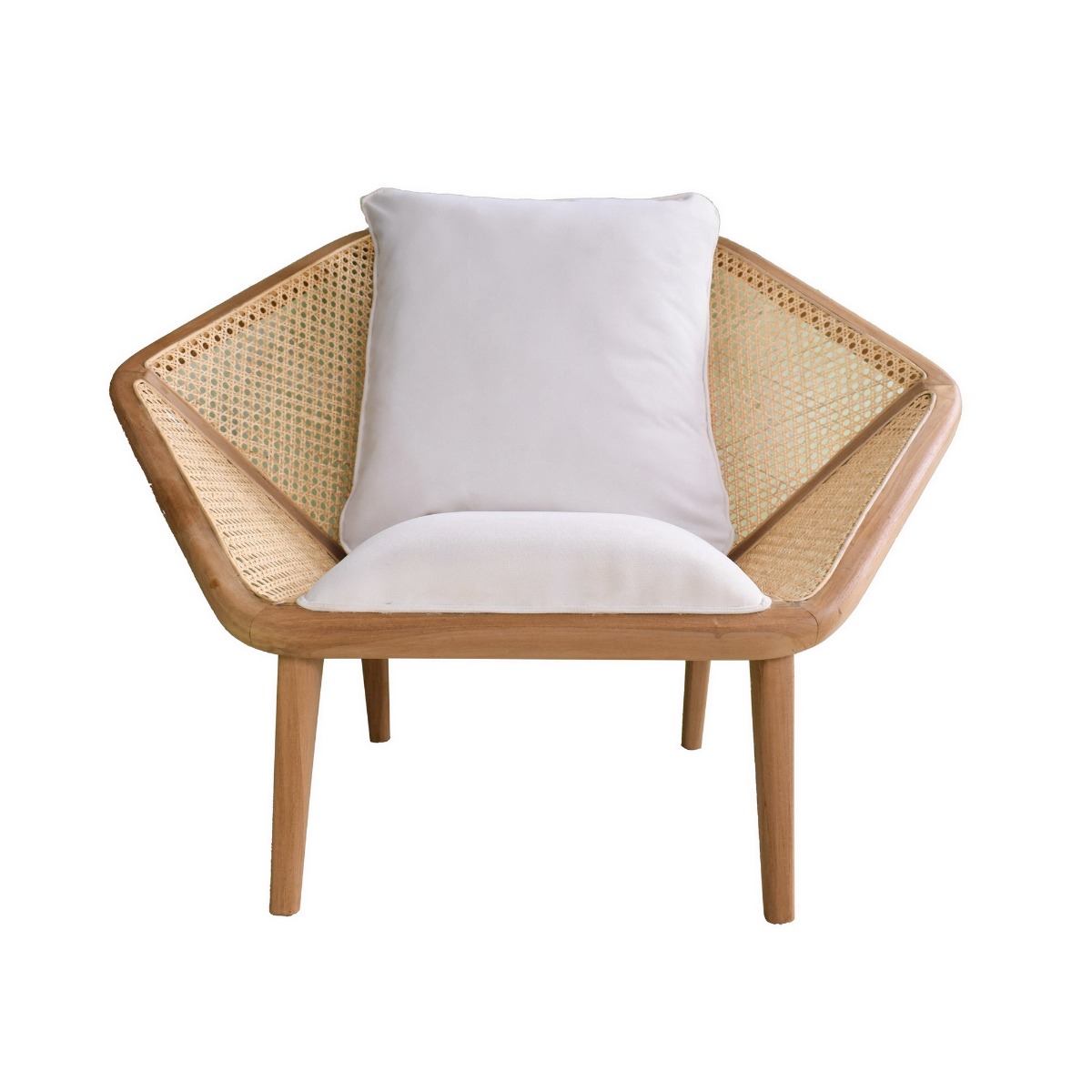 Artekko Tectona Πολυθρόνα από Ξύλο Teak/Ρατάν Φυσικό (105x82x75)cm Artekko 79790 Artekko Tectona Πολυθρόνα από Ξύλο Teak/Ρατάν Φυσικό (105x82x75)cm Artekko 79790