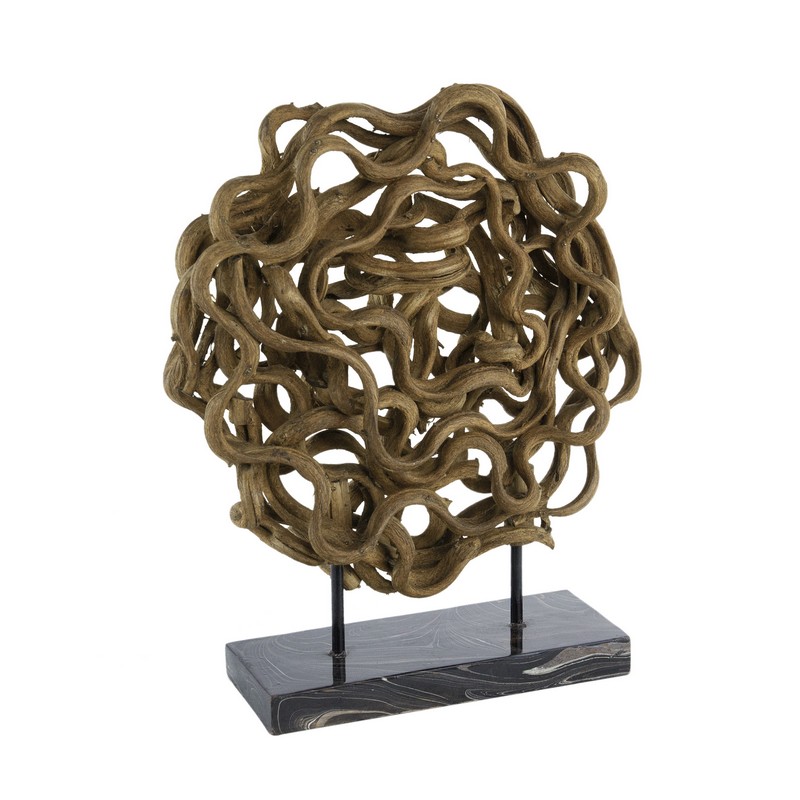 Artekko Rattan Διακοσμητικό Επιτραπέζιο Ρατάν Μέταλλο Καφέ (30x15x40)cm Artekko 82927