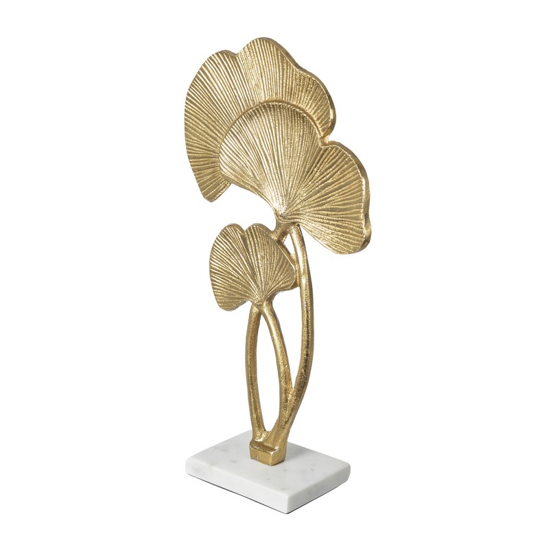 Artekko Διακοσμητικό Γλυπτό (35.6x19x7.6)cm με Φύλλα Χρυσού με Τετράγωνη Μαρμάρινη Βάση Artekko 83738 Artekko Διακοσμητικό Γλυπτό (35.6x19x7.6)cm με Φύλλα Χρυσού με Τετράγωνη Μαρμάρινη Βάση Artekko 83738