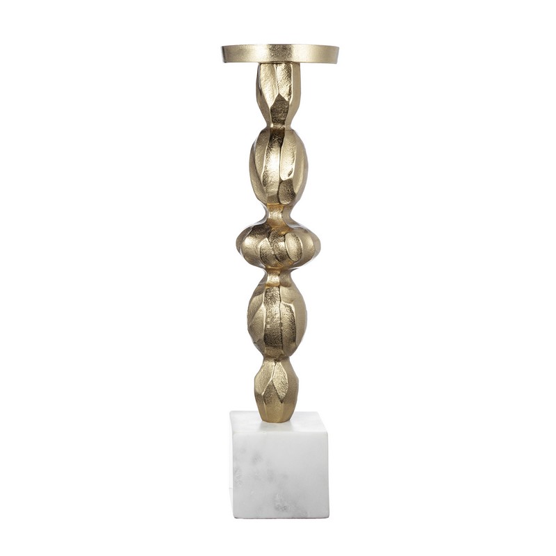 Artekko Marble Κηροπήγιο σε Βάση Μέταλλο Μάρμαρο Λευκό Χρυσό (11.5×11.5×43.5)cm Artekko 85580 Artekko Marble Κηροπήγιο σε Βάση Μέταλλο Μάρμαρο Λευκό Χρυσό (11.5×11.5×43.5)cm Artekko 85580