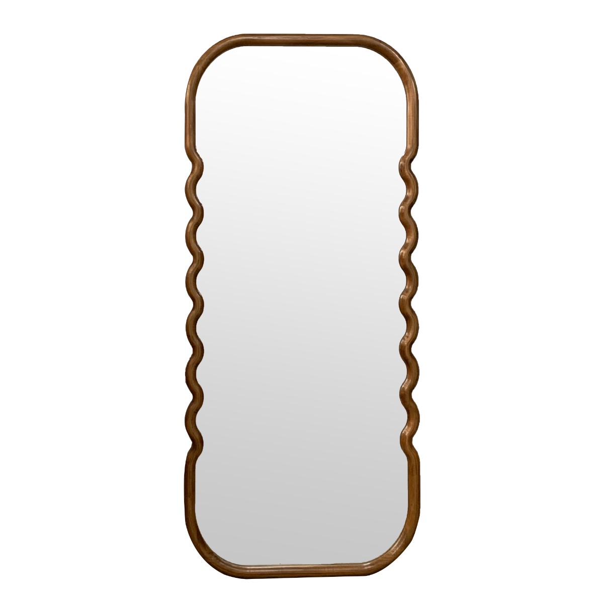 Artekko Mirror Καθρέπτης Επιδαπέδιος Ξύλο Πεύκου Γυαλί Καφέ (79.7×3.6×188)cm Artekko 86338